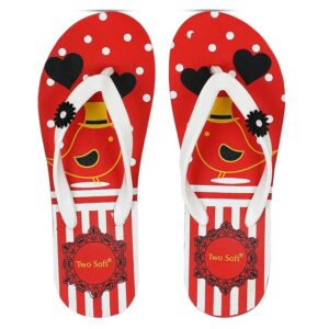 TWOSOFT Hawai Slipper Flip Flop for Women|Soft Comfortable|Trendy|Super Soft |Lightweight|Anti-Slip Sole | Indoor & Outdoor