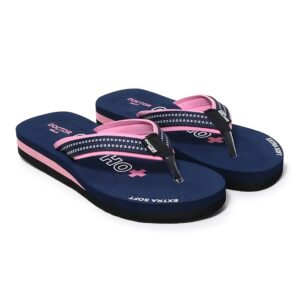 Doctor Walk Flip Flop for Women | Soft Comfortable | Breathable | Fashionable | Stylish | Trendy | Super soft | Lightweight | Anti-Slip Sole | Indoor & Outdoor | (DW-018) (Black)