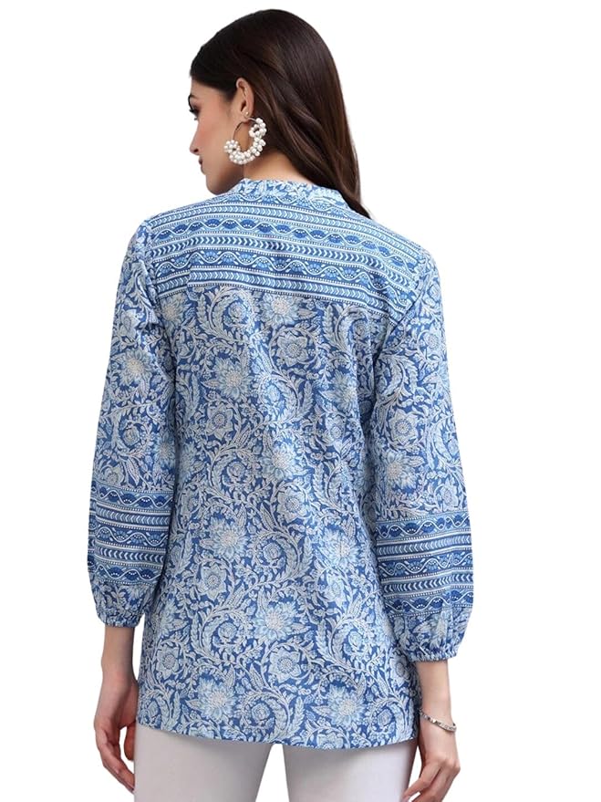 rytras Women's Floral Printed Cotton Top - Image 2