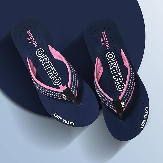 Doctor Walk Flip Flop for Women | Soft Comfortable | Breathable | Fashionable | Stylish | Trendy | Super soft | Lightweight | Anti-Slip Sole | Indoor & Outdoor | (DW-018) (Black) - Image 4