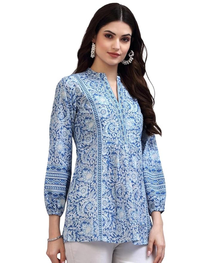 rytras Women's Floral Printed Cotton Top - Image 3