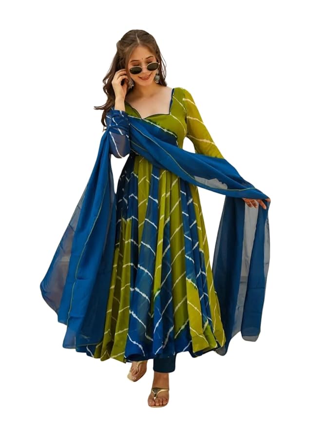 Women's Georgette Bandhani Anarkali Suit