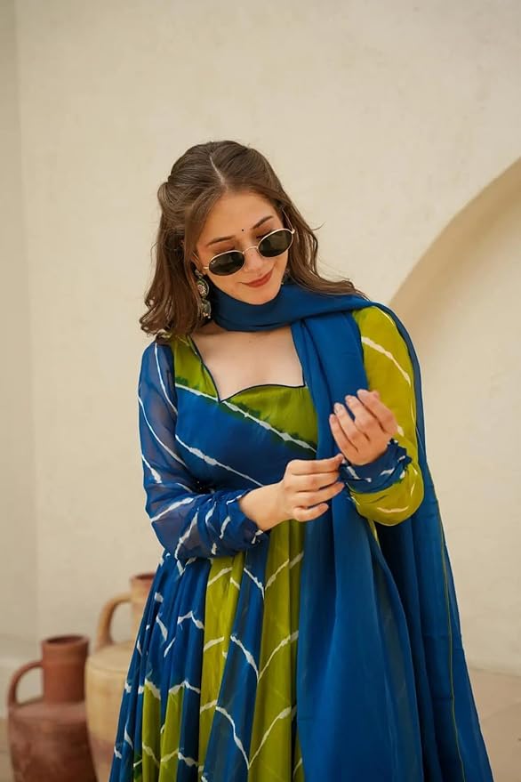 Women's Georgette Bandhani Anarkali Suit - Image 5
