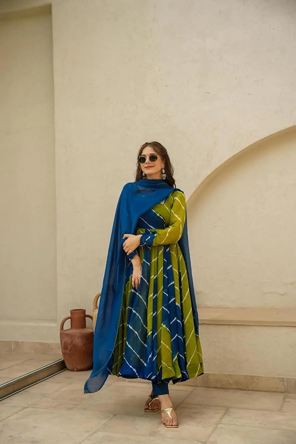 Women's Georgette Bandhani Anarkali Suit - Image 2