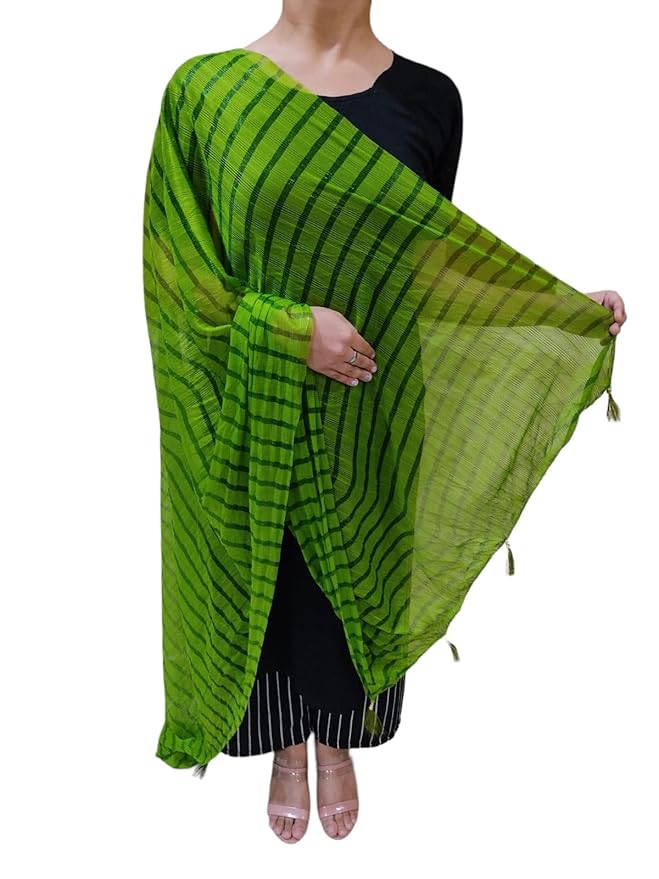 Women's Poly Chiffon Striped Dupatta - Image 5