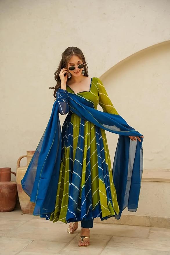 Women's Georgette Bandhani Anarkali Suit - Image 4