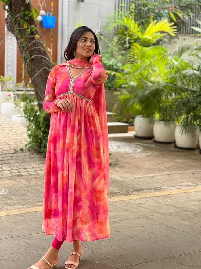 Floral Printed Kurta Pent Set - Image 5