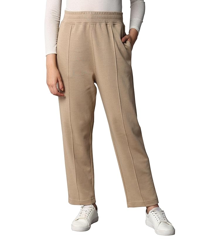 Women Solid Stretch Staight Pants - Image 5