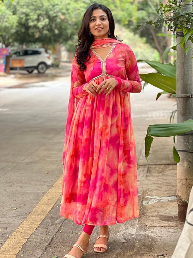 Floral Printed Kurta Pent Set - Image 4